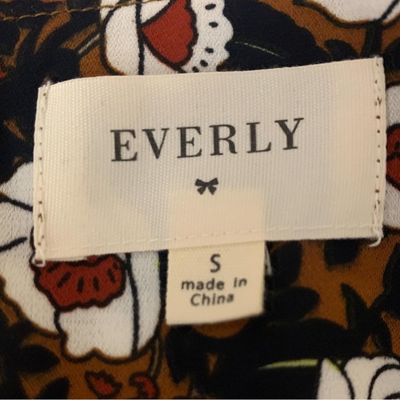 Women's Everly Burnt Orange a-line Floral Dress - Picture 4 of 6